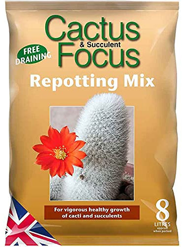 Growth Technology Focus Repotting Range Cactus, Citrus, Bonsai & Carnivorous (8L - Cactus Focus Repotting Mix)