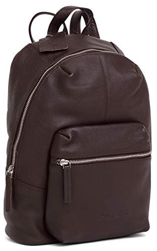 Hudson & James Damen Rucksack Leder Rucksack für Frauen Mädchen Schultasche Casual Daypack Schultasche Satchel, braun, 38