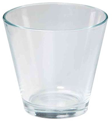 INNA-Glas Tiesto de Cristal THEA, Embudo/Redondo, Transparente, 12,5cm, Ø13,5cm - Macetero - Maceta