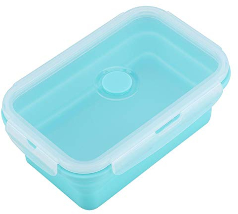 Fiambreras Recipientes de silicona plegables para almacenar alimentos Recipientes para preparar comidas aptos para microondas, apto para microondas, congelador y lavavajillas para viajes(1200ML)