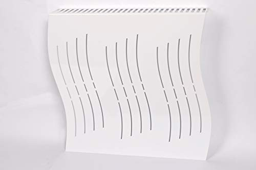 Szagato Heizkörperverkleidung 60x60cm Design Wave weiß | Heizungsverkleidung Made in Germany Heizkörperabdeckung Verkleidung Heizkörper Abdeckung Heizungsabdeckung