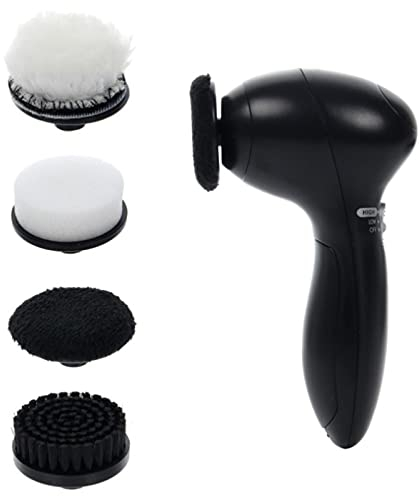Polisseuse électrique 4 en 1 - Portable - qualité supérieure - Kit chaussures - Kit nettoyage en cuir sans fil pour chaussures, sacs, canapé, siège voiture (piles non incluses)