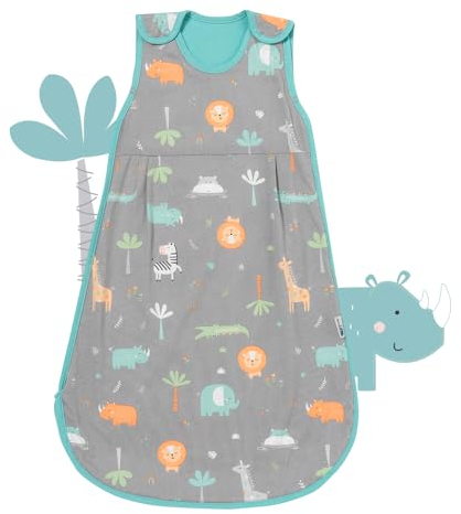 schlummersack Schlafsack Baby Sommer 70 cm dünn Safari | Babyschlafsack Sommer 1.0 Tog 1 Tog Baby Schlafsack Sommer | Sommer Schlafsack Baby Baumwolle Frühling