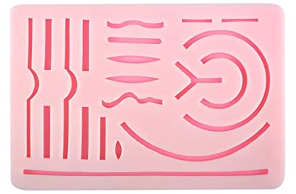 Suture Practice Pad Suture Practice Board Silikon-Nahtpads 3-lagig 20 gewickelte glatte Pads für Medizinstudenten Tierärzte Krankenschwestern Silikon-Nahtpads Silikon-Nahtpads