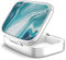 Pillendose 2 Fach Medizin Pillendose, tragbare Pillendose für Tasche oder Geldbörse Pillendose Dekorativer Metall-Medizin-Vitamin-Organizer Einzigartiges Geschenk (38-Ocean Marble, 1 Piece)