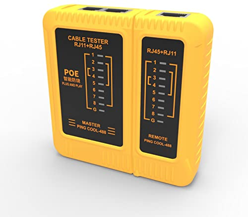 Netzwerk LAN Kabel Tester YACSEJAO Ethernet Kabel Test Tool RJ45 RJ11 RJ12 CAT5 CAT6 UTP LAN Draht Automatisches Testwerkzeug (Batterie nicht im Lieferumfang enthalten)