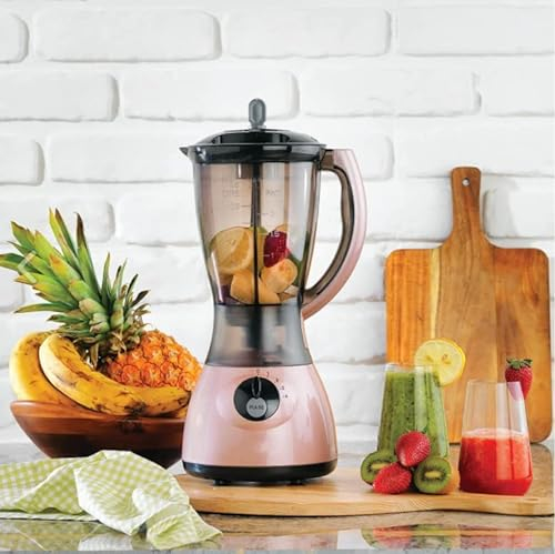 Batidora de pie 1500 ml Smothie Maker, sin BPA, 4 velocidades+pulso, 700 W (oro rosa)