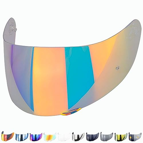 Everalo Visiera Casco Compatibile con Agv K1 - K3sv - K5 - K5s - K1s - S4sv - Horizon - Skyline - Strada - Stealth sv - Compact - Pinlock Ready (Rosso/trasparente)