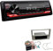 JVC KD-X182DB 1-DIN Autoradio DAB+ USB Digital Receiver inkl. Antenne mit Einbauset passend für Opel Astra H Twin Top 2006-2010 Satin Stone