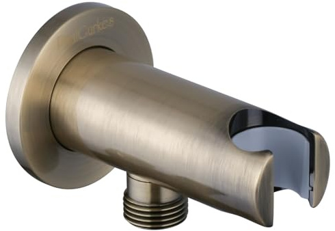 PaulGurkes Wandanschlussbogen Bronze Messing Optik Brausehalter