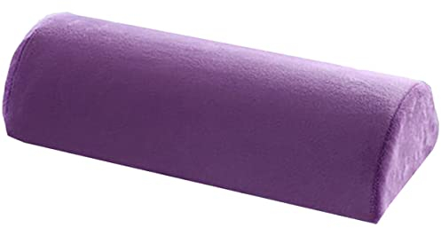 YANGHX Large Size Half Moon Bolster Pillow Leg Pillow For Neck Back Knees Legs Support Lumbar Roll Half-Moon Shape (Purple)