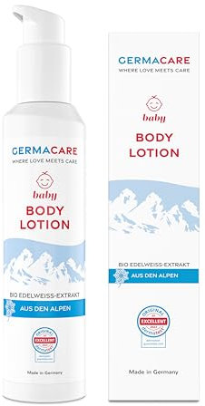 GERMACARE Baby Body Lotion - 200ml Babypflege – Bodylotion für Babys und Kinder - Pflege bei Neurodermitis – natürliche Inhaltsstoffe für trockene Haut