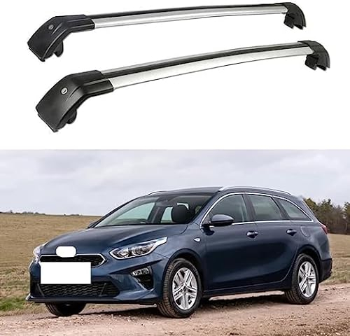 2 Stück Auto Dachträger für Kia Ceed Sportswagon SW Estate 2012-2022, Top Crossbar Dachregal RelingträGer ZubehöR