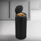 ML-Design Mülleimer mit Sensor 30L aus Edelstahl, Schwarz, Rund, automatisches Öffnen & Schließen, Abfalleimer berührungslos, Müllbehälter mit Bewegungssensor, LED-Anzeige, Klemmring, für Küche & Büro