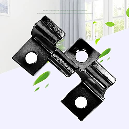 100 Stück Edelstahl Clips,Schwarz WPC Terrassenclips Schrauben Befestigungs Clips Dielen Befestigungsclips 7-10 mm Edelstahl Befestigungs Clips (7mm)