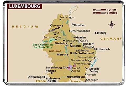 Kühlschrankmagnet mit Luxemburg-Karte