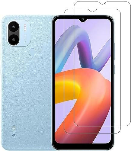 [2 Stück] Panzer Schutz Glas kompatibel mit Xiaomi Redmi A2 Displayschutzfolie,Schutzfolie 100% Fingerabdrucksensor Nano-Glas 9H