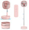 Magesh Portable Oscillating Pedestal Fan＆Remote, 120° Rotation, 3-In-1 Foldaway/Standing/Desk Fan, Anti-Slip 7200Mah Rechargeable, Telescopic 4 Speed Quiet Timer Fan Home Outdoor Travel (Pink)