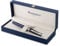 Waterman Hémisphère Füller | Schwarze und blaue Lackierung mit palladiumbeschichteten Zierteilen | Füllfederhalter mit feiner Edelstahl Feder | Geschenkbox