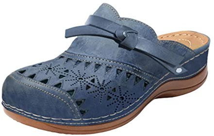 AEGJEGVD 2024 Sandales à Bout Fermé de Marche Randonnée Femme Été - Mode Sabots de Plage Confort Anti-Dérapant Claquettes Confortable Rome Orthopédique