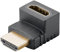 goobay 65744 - Adaptador HDMI en ángulo de 90 Grados, contactos chapados en Oro, ángulo de 90°, 8 K a 60 Hz, 4K a 120 Hz, 48 Gbits/eARC, HDR