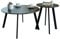 Fokebel Patio Couchtisch 2er Set, wetterfester runder Beistelltisch für den Außenbereich, Nisttische für Wohnzimmer, Balkon, Büro, schwarz