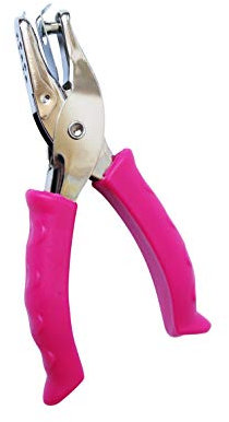Perforatore a Pinza Singolo Foro, Bucatrice per Fare Cerchi, Perfetta da Utilizzare a Casa, in Ufficio e a Scuola (1, Fucsia, 6mm)