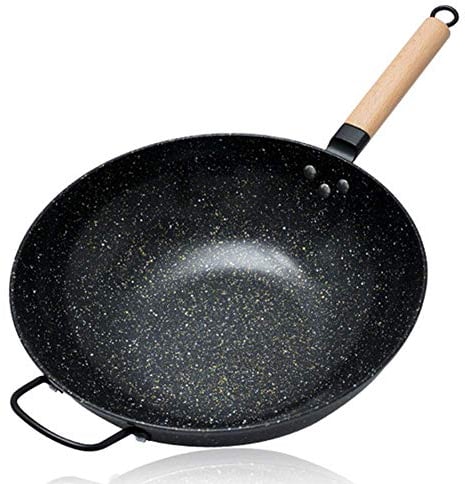 Poêle à frire, ustensiles de cuisine, wok, casseroles, poêle à frire antiadhésive, poignée robuste qui ne brûle pas, compatible avec l'induction, va au four, poêle en fer fin, casseroles faciles à ne