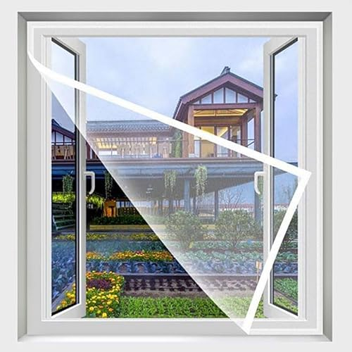 55 x 110 cm, Fliegengitter Fenster, DIY-Fenster Insektenschutz Fliegennetz Insektenschutz Pollenschutz Mückenfenster