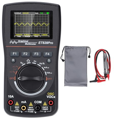Multimetro Digitale Oscilloscopio 2 in 1 Tester Professionale Strumento di Misura Portatile per Elettricista Elettronica Hobbista