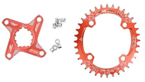 MAYANGYANG Platos para Bicicletas Plato Ovalado 6 mm Offset 32T 34T 36 38 MTB Bicicleta de Carretera Montaje Directo Plato Ovalado 32 MTB(36T Red Oval)