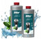 Sillar Scherkopfreiniger Nachfüllflüssigkeit 1L - Minz-Formel - Kompatibel mit Braun CCR Serie 3, 5, 7, 9,Clean&Renew - Reinigungslösung für Rasierköpfe - Maximale Hygiene und Effizienz - 2 Stücke