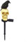 Totenkopf-Solarleuchten für den Außenbereich, Garten, Krähe, Halloween-Ornamente, wasserdicht, solarbetriebene LED-Pfahl-Lichter, Halloween-Dekorationen, Skelett-Statue (Look Ahead)