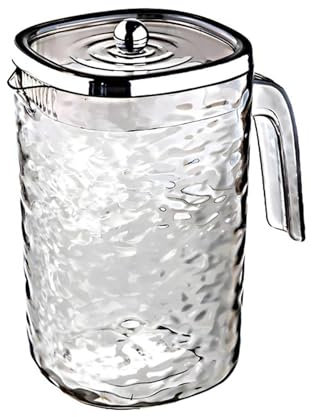 Water Pitcher Jug, Thickened Juice Containers, Iced Tea Heat Resistant Jug, Kitchen Glass Mason Jar, Leak Proof Ice Cooling Water Pitcher, Easy To Use, Portable for Coffee Juice