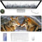Speed Gaming Mauspad 1200 x 600mm, XXL Mousepad, Tischunterlage Large Size Groß, verbessert Präzision und Geschwindigkeit, abwaschbar - für Microsoft Maus und Tastatur Schnee Wolf