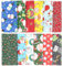 HO2NLE 12 Stück Weihnachten Baumwoll Stoff Quadrate 50 x 50cm Weihnachtsstoffe Stoff Patchwork Weihnachten zum Nähen DIY Basteln Handwerken