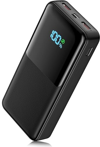 Newest 56800mAh 65w Power Bank Ultra-High Capacity Battery Pack, Portable Charger Fast Charging USB C Input/Output, 4 Charging ports, HD Digital Display, Compatible for Phone android