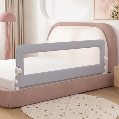 Lsbod Baby Bed Rail Guard for Toddlers, Safety Side Bedrail for Twin, Double,Full,Queen Size Bed, Foldable Safety Side Railing Guards for Kids(1side 180cm)