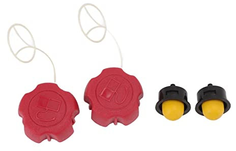 Qukaim Rasenmäher Ersatzteil Rasenmäher Tankdeckel Primer Bulb Ersatzteil Kit, 2 Set für FUXTEC FX RM 1630 1855 1860 2055 2060 2060PRO, Tankdeckel und Primerbirne