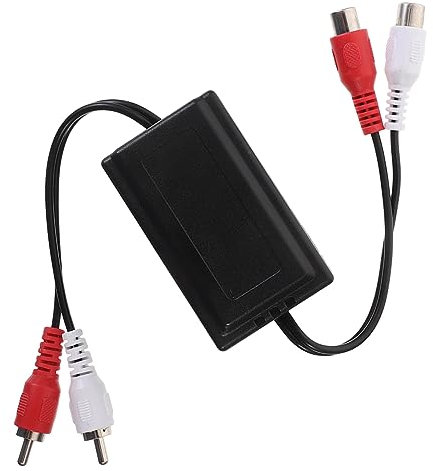LIFKICH Car Audio Ground Loop Noise Isolator, Amplifier Noise Filter for Vehicle Audio Systems, Car Stereo Hum Reducer Compatible with Subwoofers and Amplifiers