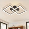 Homefire Deckenlampe LED Deckenleuchte Küche: 24W 4000K Küchenlampe Schwarz Wohnzimmerlampe Modern Design Flurlampe Neutralweiß Schlafzimmerlampe Eckig Deckenbeleuchtung für Wohnzimmer Flur