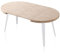 Berg, Mesa de Comedor Redonda Extensible, Mesa 2 Tramos, Acabado en Roble y Blanco, Medidas: 120-160-200 cm (Largo) x 120 cm (Ancho) x 76 cm (Alto)