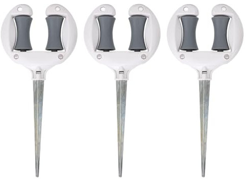 3er Set Schlauchführung Gartenschlauch, Gartenschlauchführung am Bodenpunkt Gartenschlauchführung mit Erdspieß Die EIN Verheddern und Abknicken des Schlauchs Verhindert