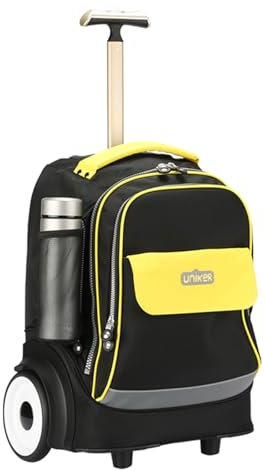 UNIKER Laptoptasche mit Rollen für 15,6 Zoll Laptops, Krankenschwestertasche auf Rädern, T5 (T5 - Schwarz/Gelb)
