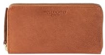 HOLZRICHTER Berlin – Große Damen Geldbörse aus Leder (No 4-2), Vintage, 11x19x3 cm, Edles Portemonnaie mit 12 Kartenfächern, 2 Banknotenfächern und mittigem Münzfach, Geldbeutel (Camel Grain)