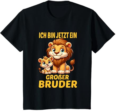 Kinder Ich Bin Jetzt EIN Großer Bruder Löwe Geschenke Jungen T-Shirt