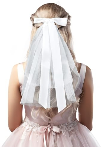 Nogeqi Braut Schleier Perlen Schleier Brautschleier, Tüll Schleiers Jga 43cm Bride Haarreif Elegante Perlenschleier Braut Haarschmuck Für Hochzeit Party Damen Mädchen Junggesellenabschied Weiß