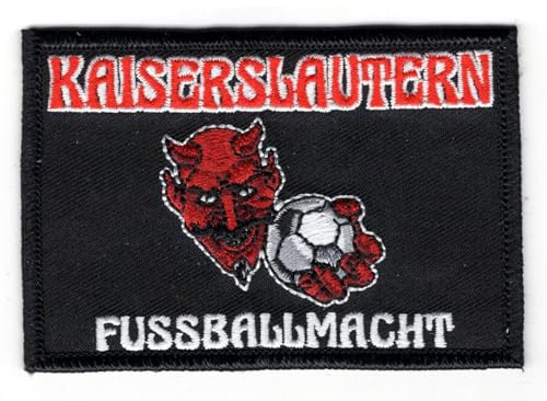 Aufnäher KAISERSLAUTERN - Fussballmacht, ca. 9x6 cm, Fussball, 1900, Rheinland-Pfalz; **VERSAND GRATIS**