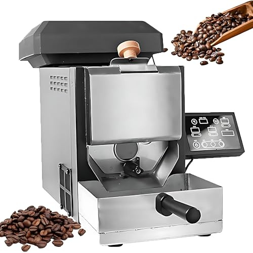 RoyceBee Macchina Elettrica per Arrosti Multiuso, caffè, Noci, Legumi, Tostatore caffè, Temperatura Regolabile 180°C-250°C, per Baristi Casalinghi e Appassionati di Gastronomia