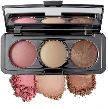 W7 Glow Theory Palette Viso - Lunar | Blush Rosa, Highlighter Perlato, Blush-Bronzer Marmorizzato, Soft Glow